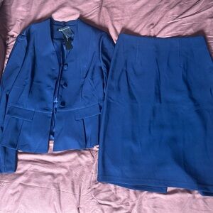 Allegra K Two Piece Navy Business Suit Set, NWT, M
